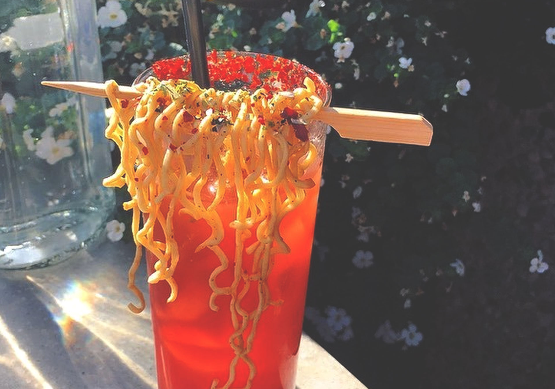 The Korean-inspired Shin Ramen Caesar at Anju (Photo credit: @jannielyy_yyc on Instagram).