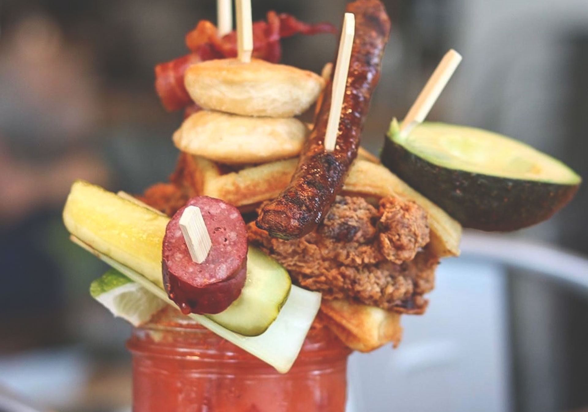 Pick your garnish with the Weekend Brunch Caesar at The Beltliner (Photo credit: @thebeltliner on Instagram).