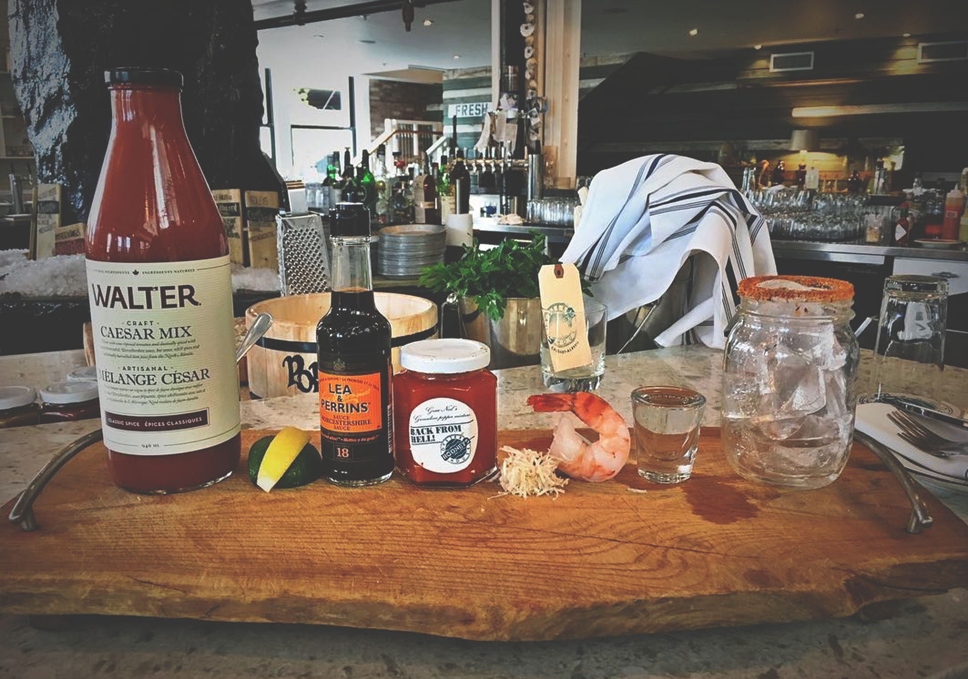 Rodney’s Classic Caesar is spiked with horseradish and garnished with shrimp (Photo credit: @rodneyscalgary on Instagram)