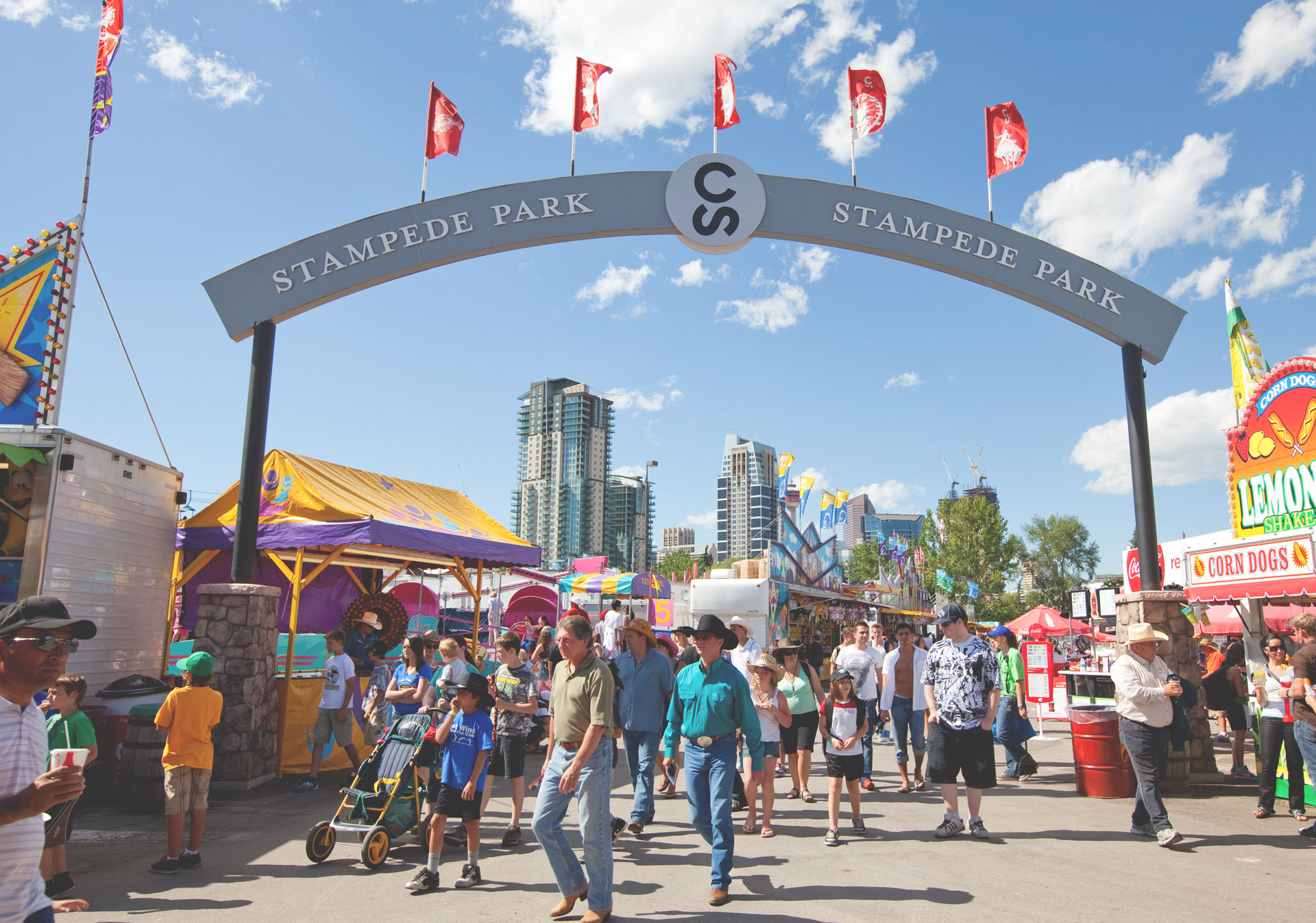 Smaller strollers work best at the Calgary Stampede.