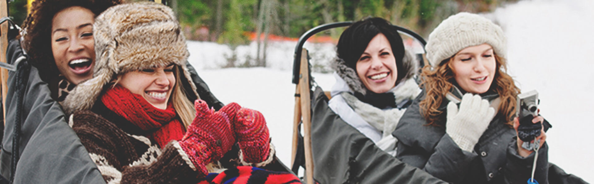Sledding in Banff