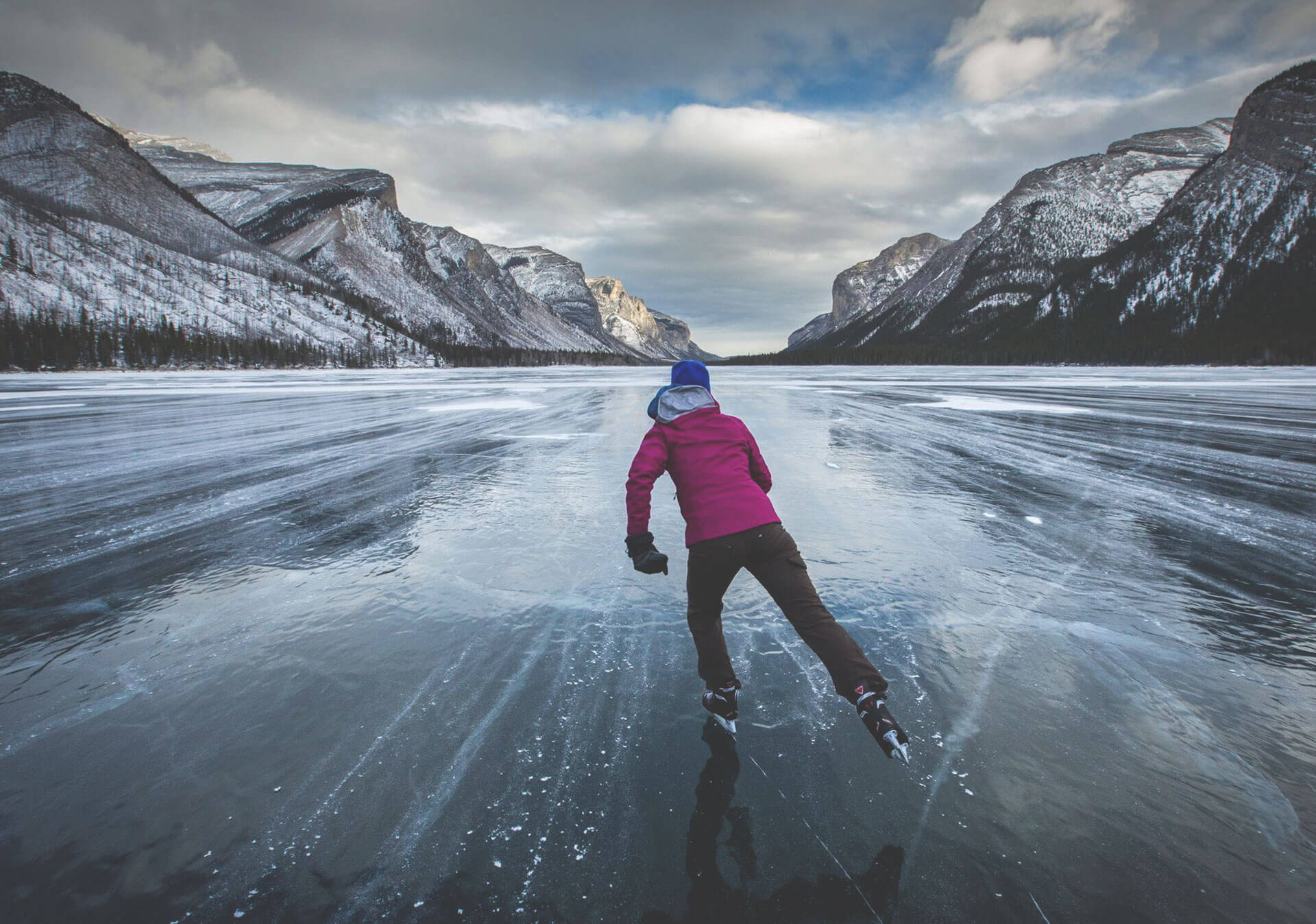Skating in Banff