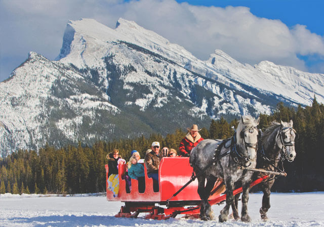 Winter Sleigh Ride Alberta