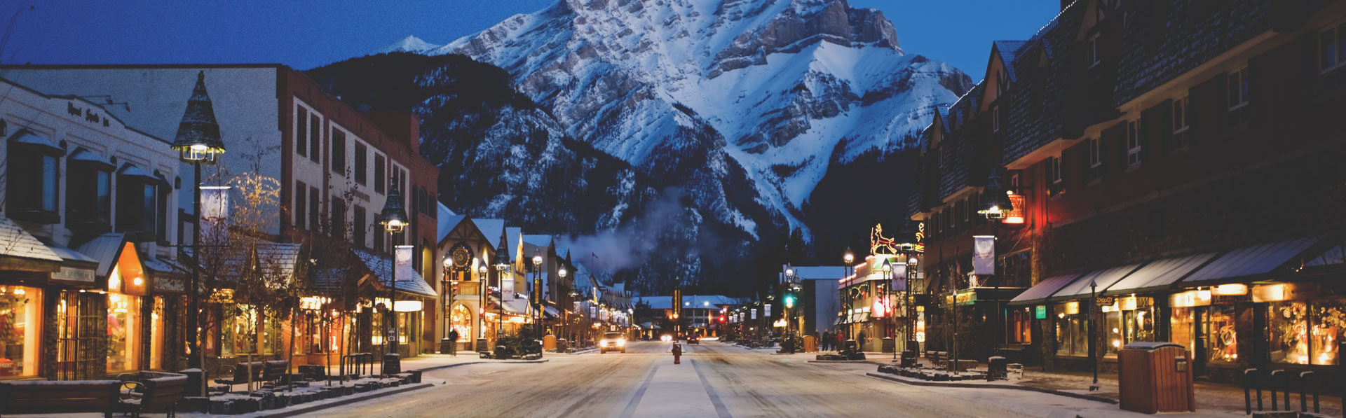 Banff Avenue at Night