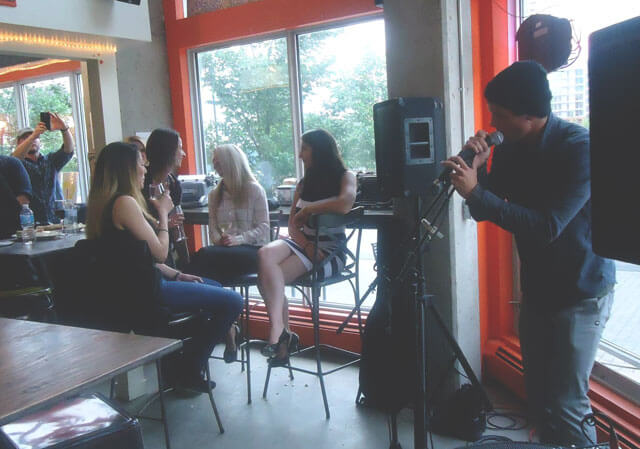 People listening to music at Hear's My Soul Calgary