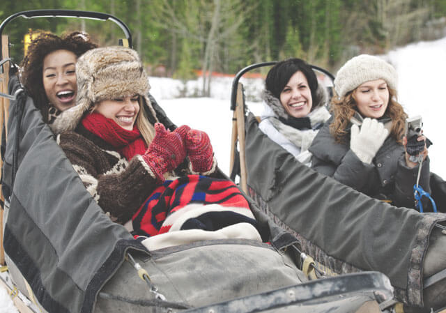 Dog sledding