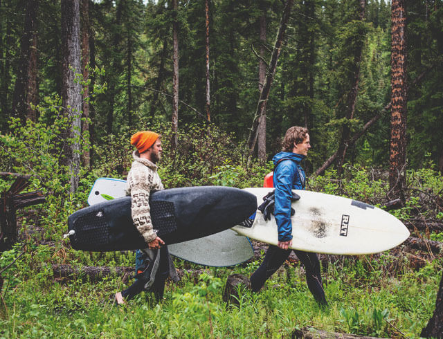 River surfing in Alberta