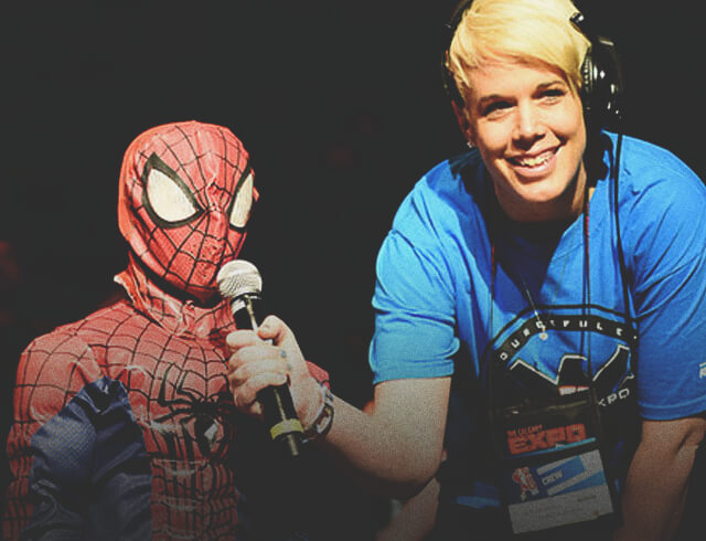 Spiderman Expo goer at Calgary Comic Expo