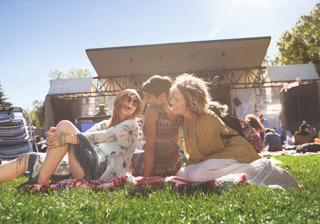 Summer music festivals like the Calgary Folk Music Festival are a great addition to your Rockies getaway
