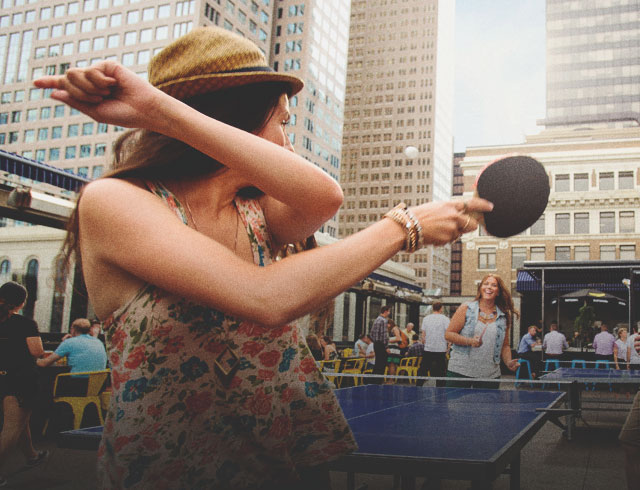Rooftop pation ping pong at national on 8th
