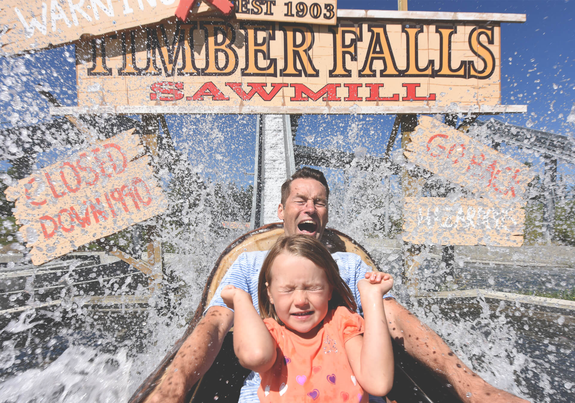 Log ride at calgary's calaway park - timber falls