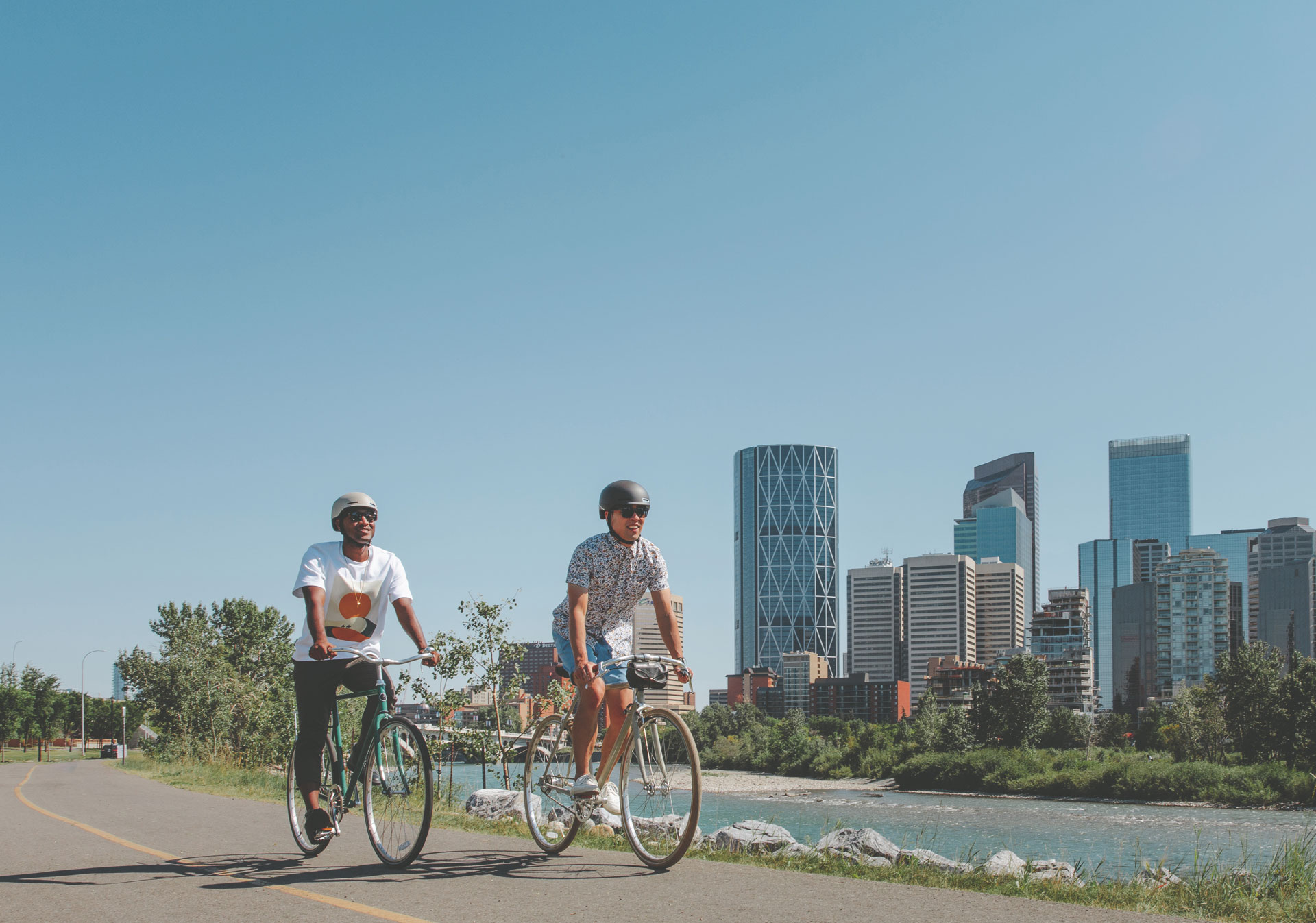 Exploring Calgary by bike