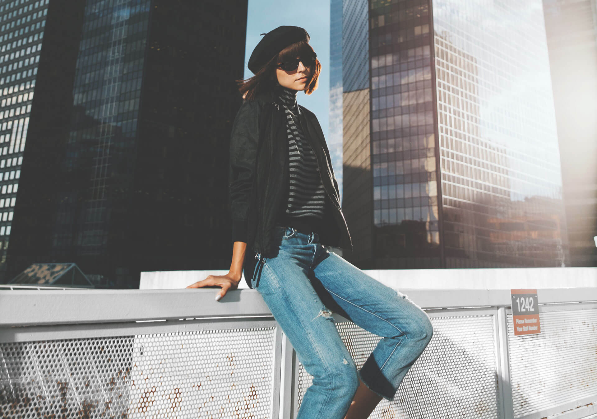Ania B in downtown rooftop