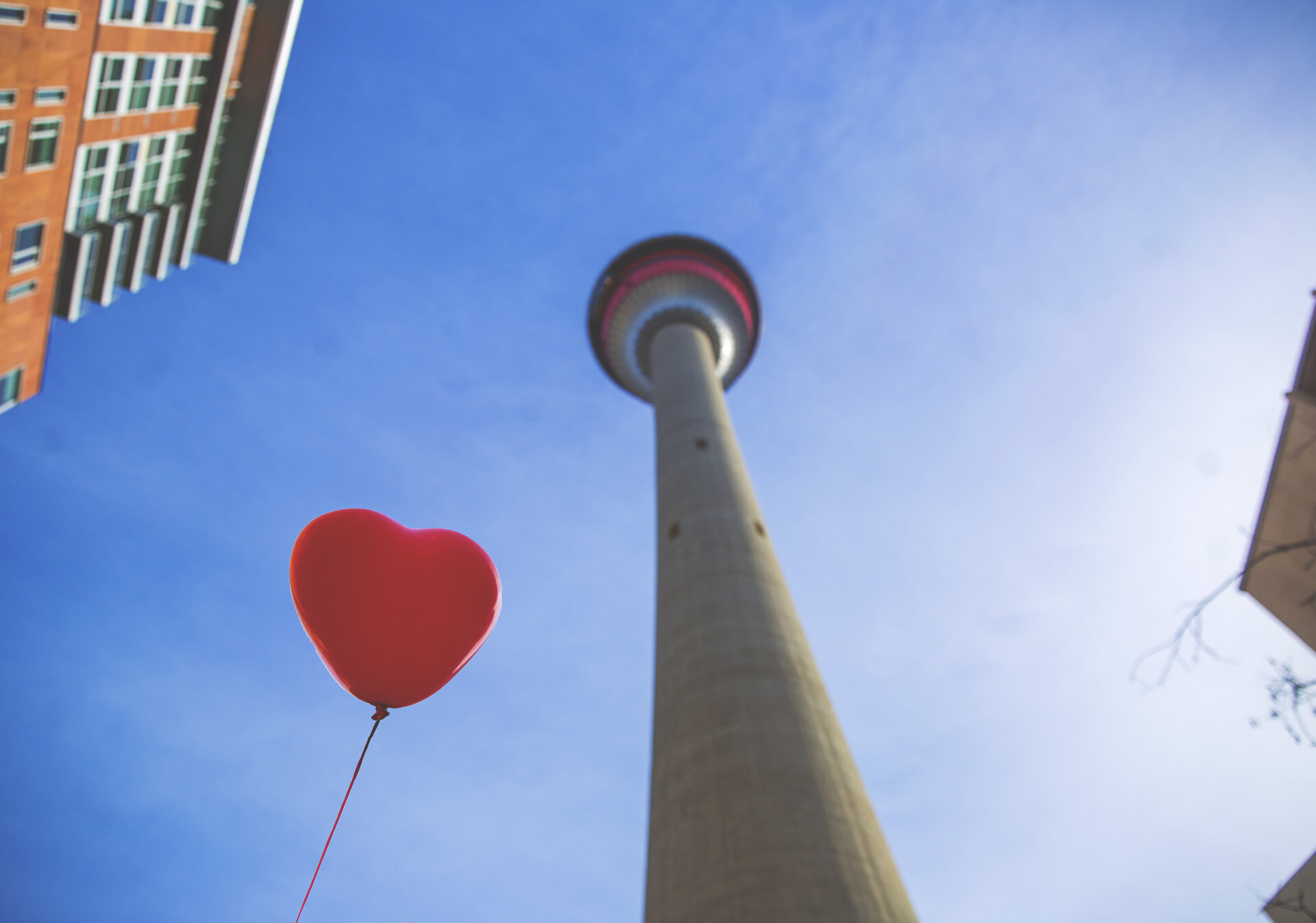 =#LoveYYC Day balloon Calgary Tower