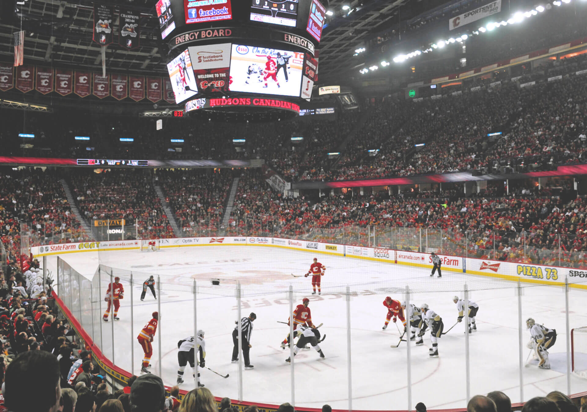 NHL action at the Scotiabank Saddledome.