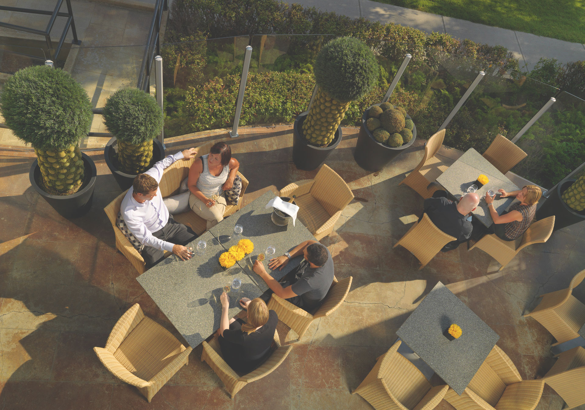 The patio at Hotel Arts Kensington.