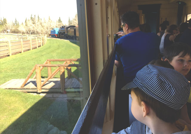 See Thomas pulling you as you ride the train.