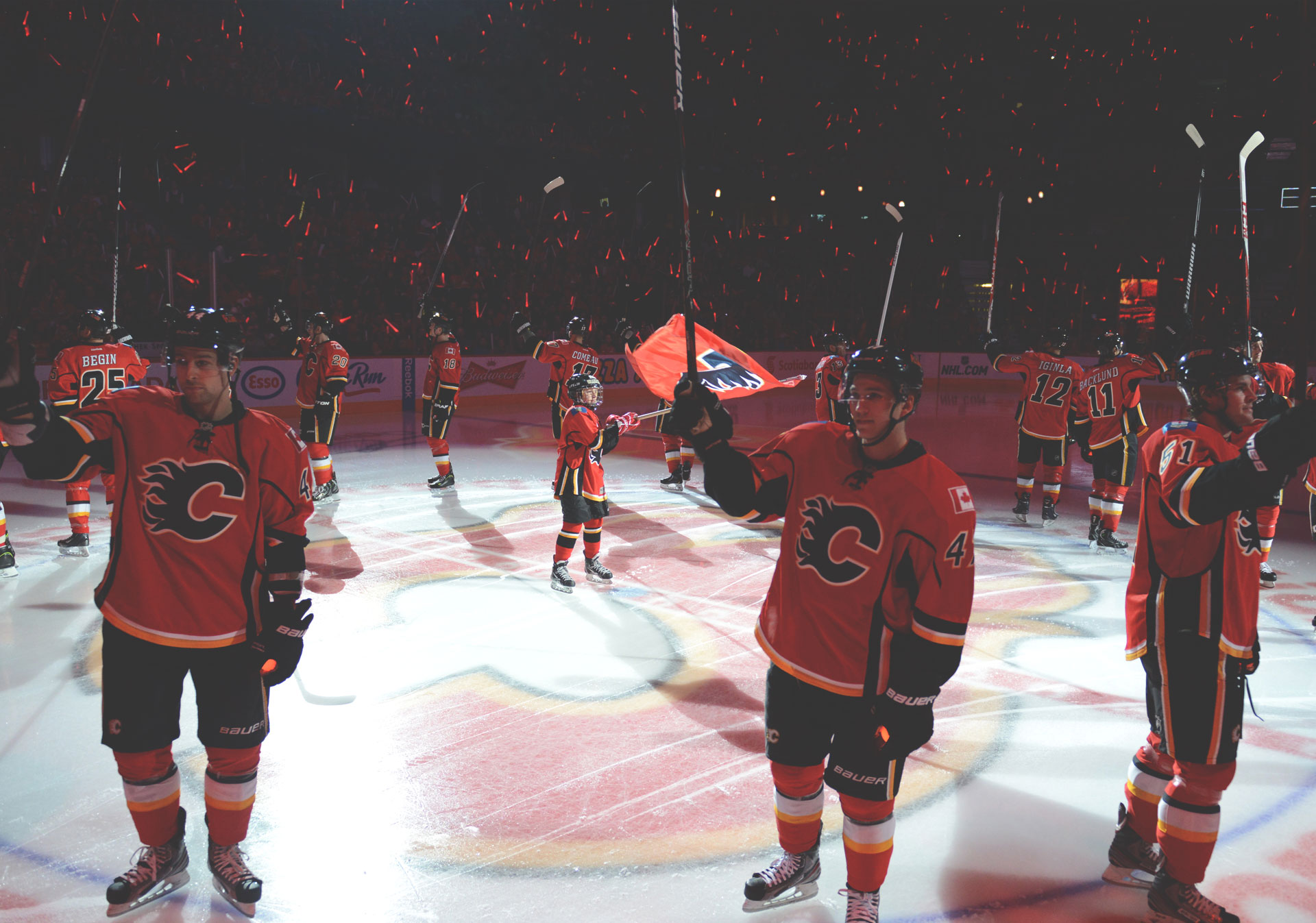 NHL action at the Scotiabank Saddledome.