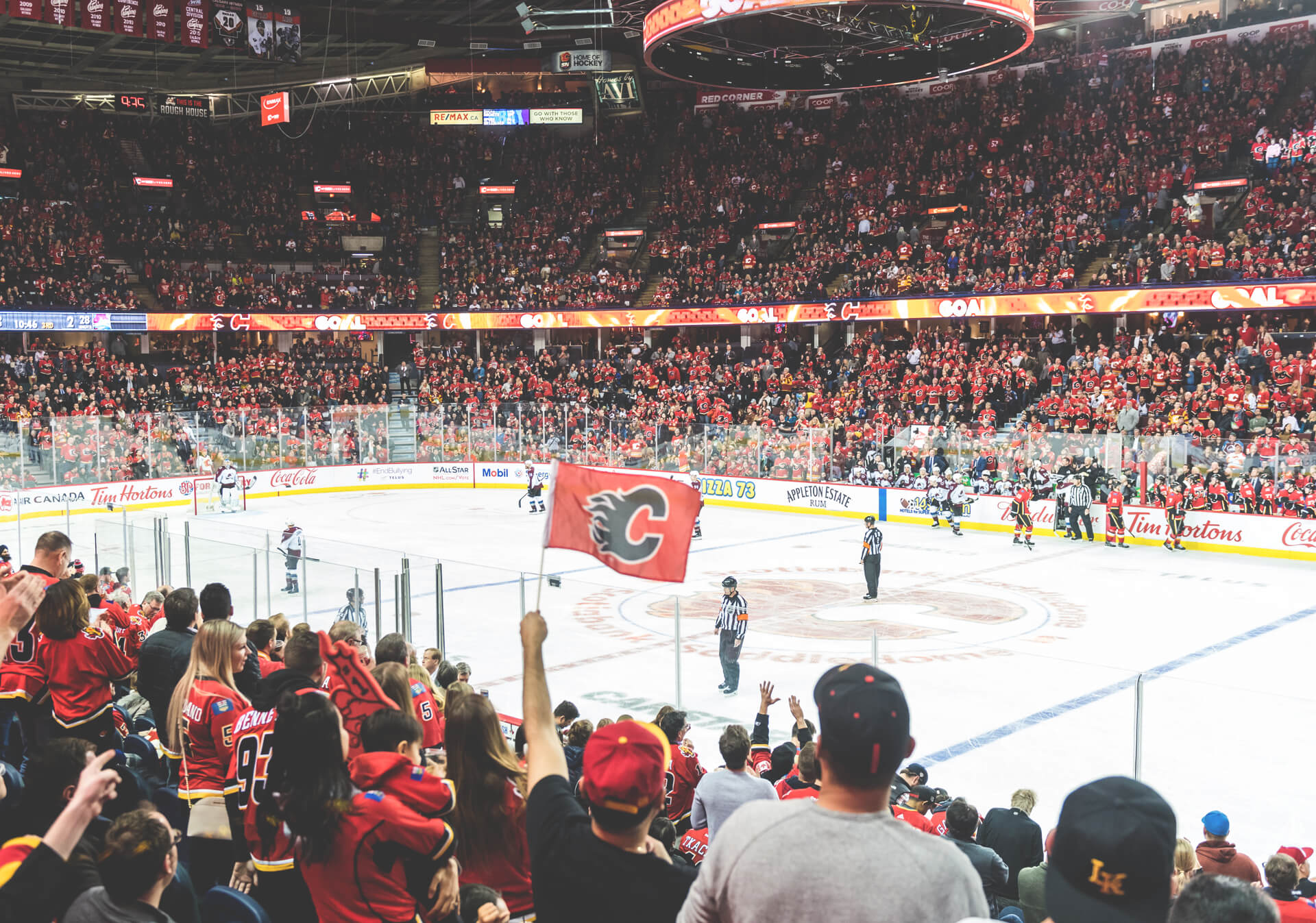 Calgary Flames NHL action at the Scotiabank Saddledome