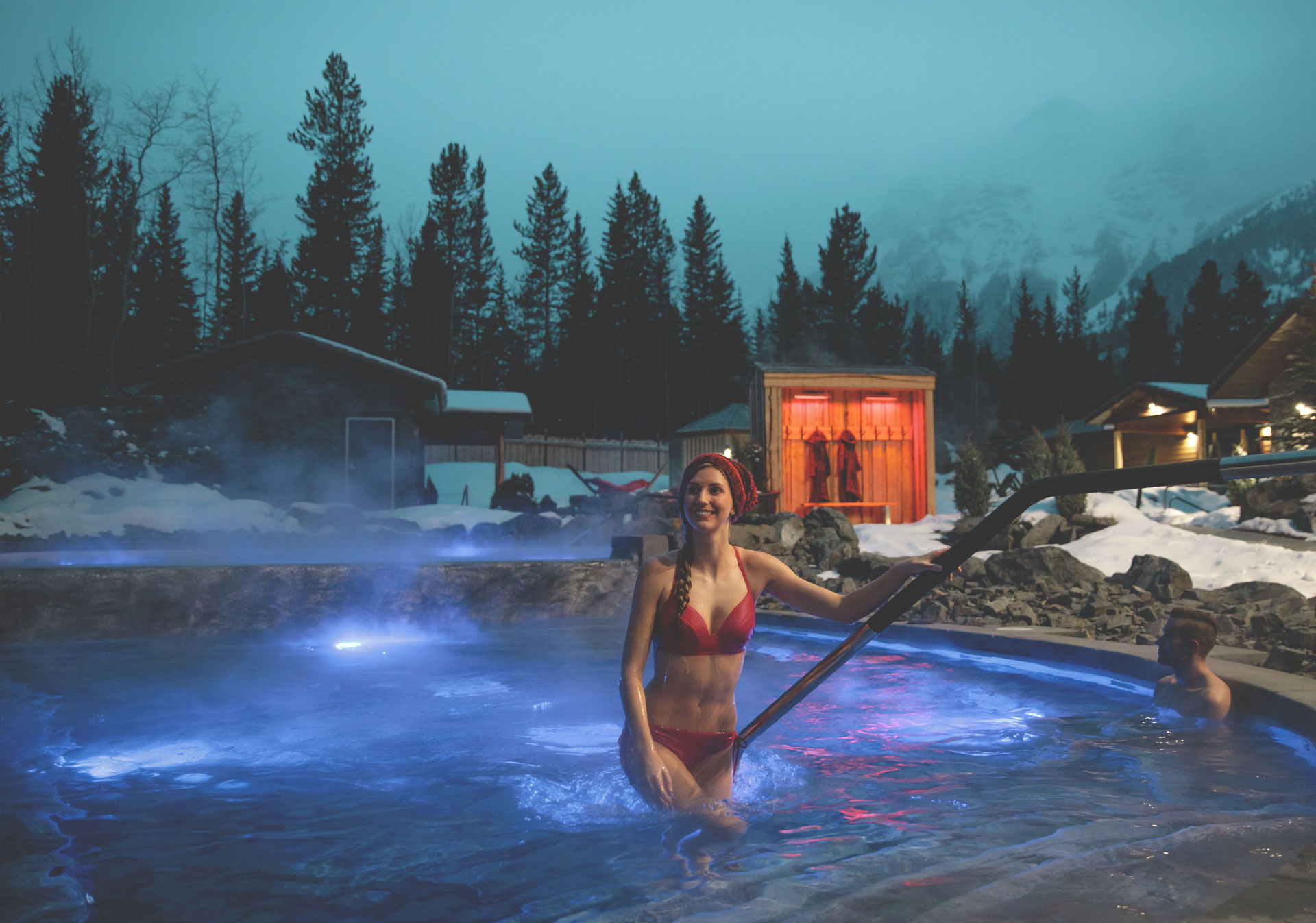 You can purchase a day pass at the Spa Lodge reception desk (Photo credit: Travel Alberta/Mike Seehagel).