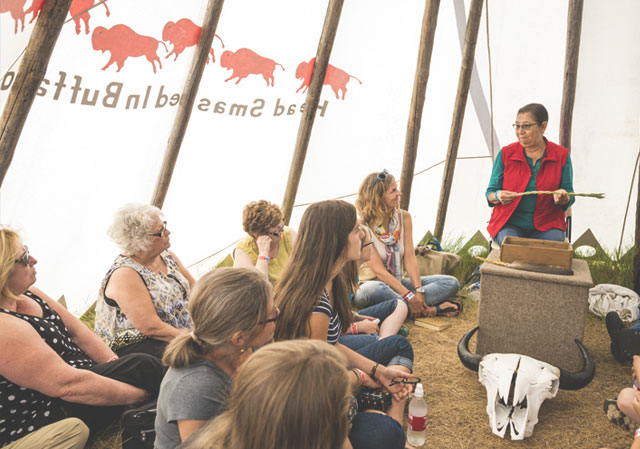 Learn about the culture of buffalo hunting (Photo credit: Travel Alberta/Jeremy Fokkens).