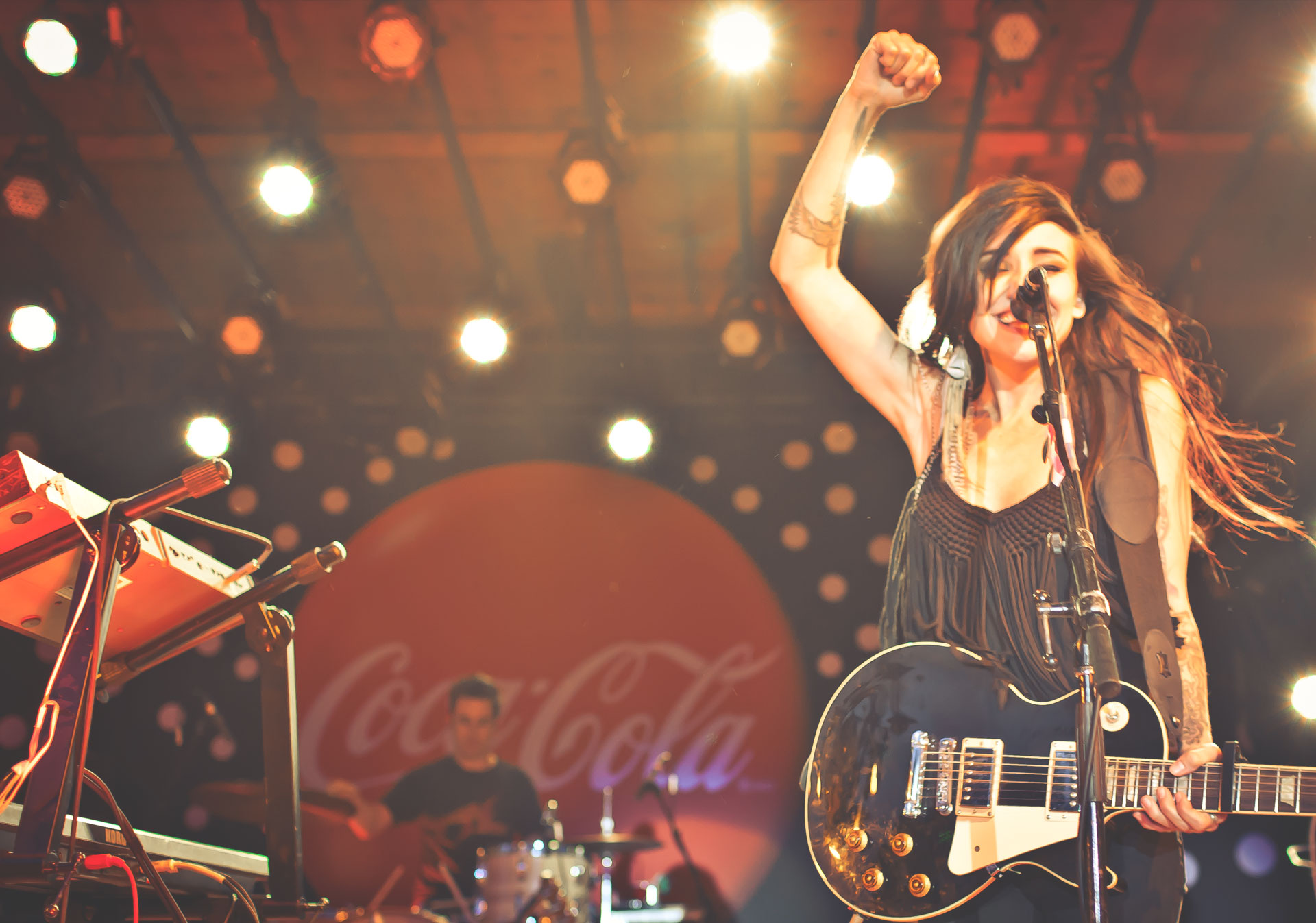 Catch free nightly concerts at the Coca-Cola Stage.