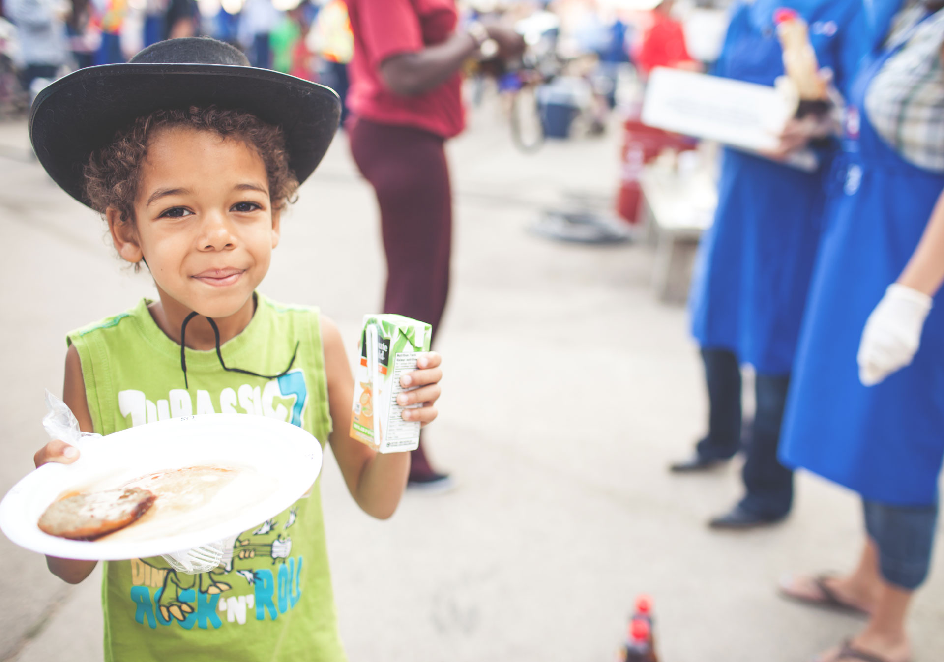 Enjoy a pancake breakfast during the Calgary Stampede.