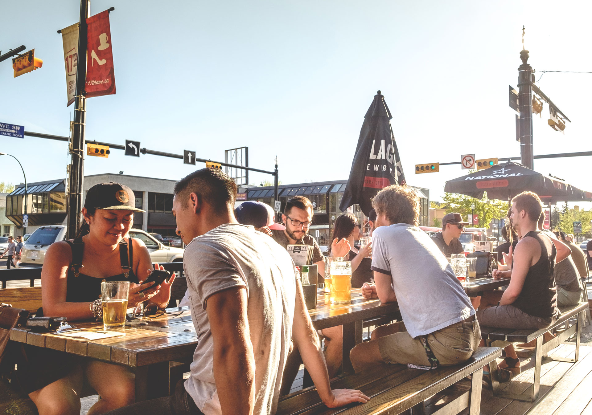 Share a pint with friends at National on 17th