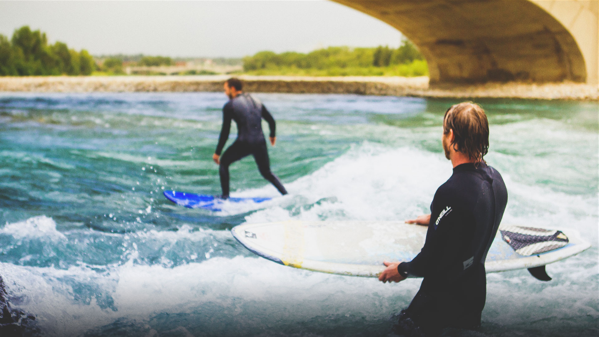 River surfing