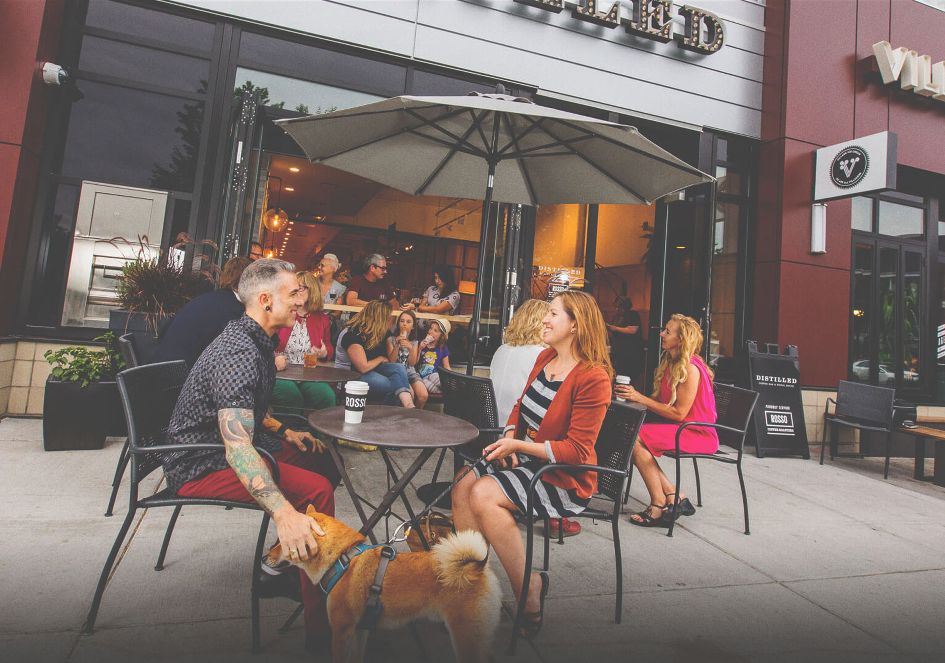 Distilled Beauty Bar patio.