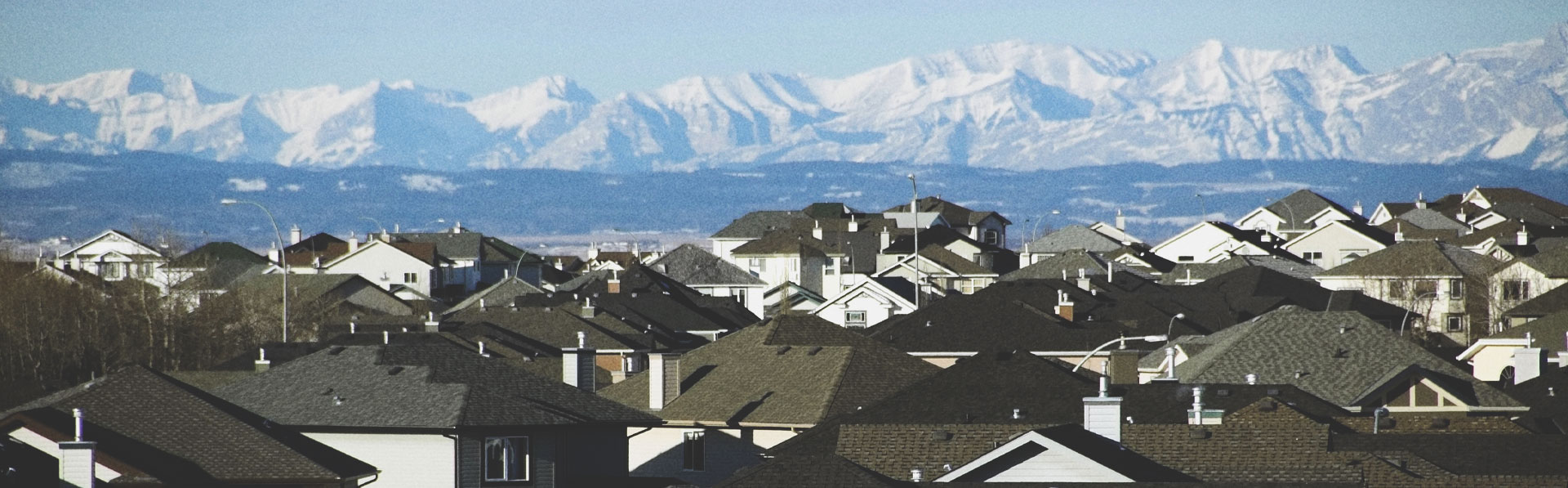 View of the Rockies from Calgary