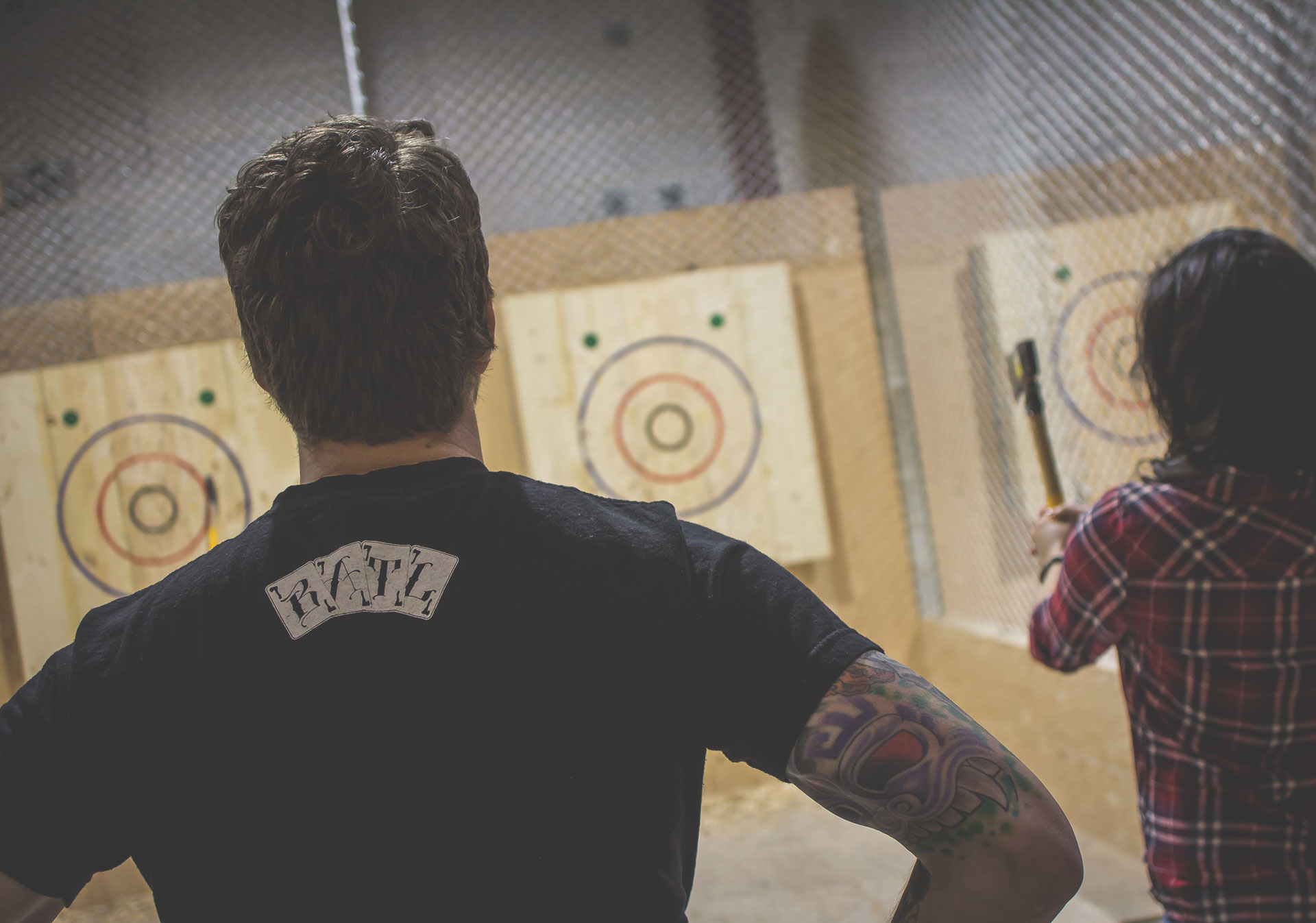 Axe thrower at BATL: Axe Throwing