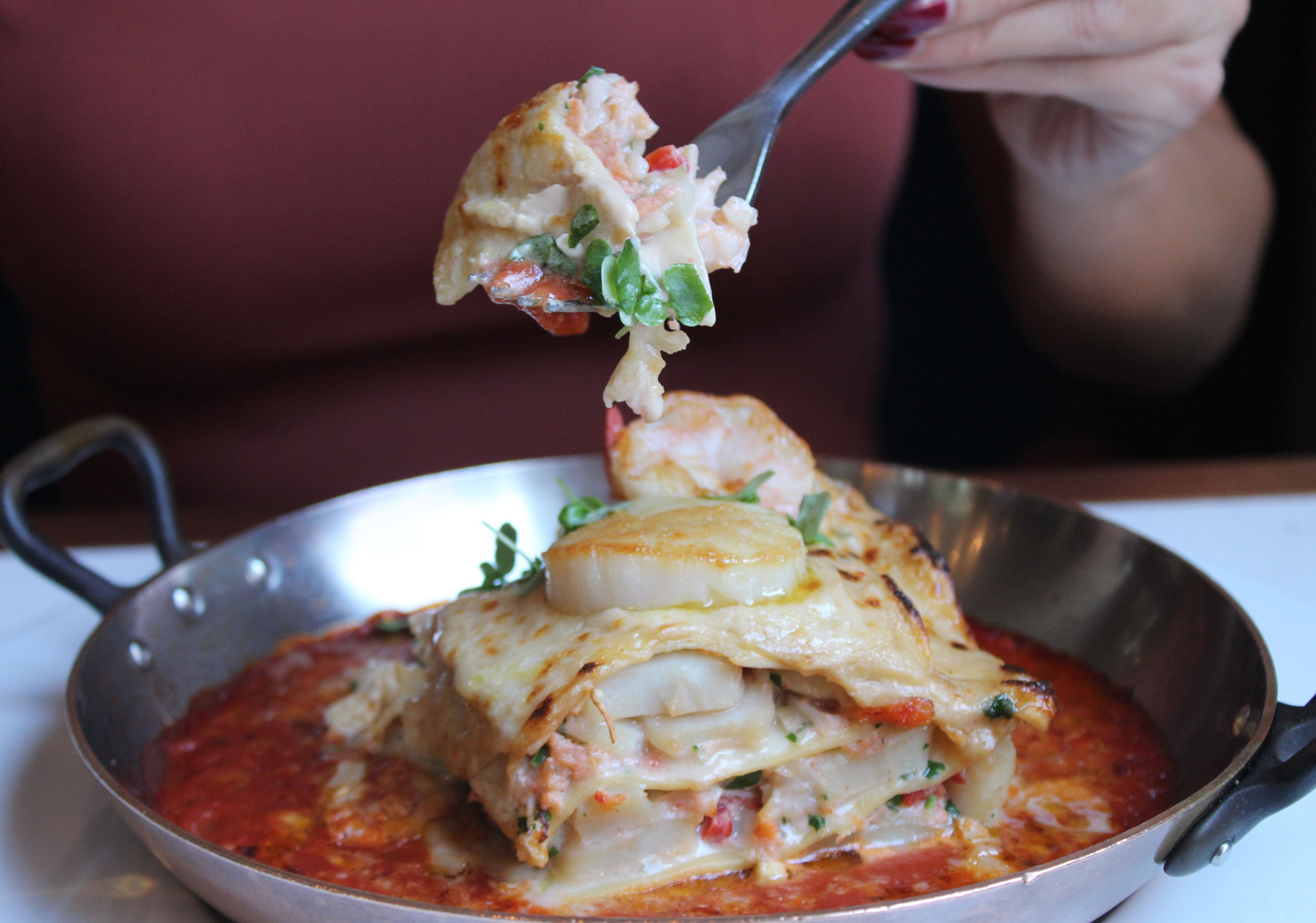 Lasagna at Teatro Ristorante