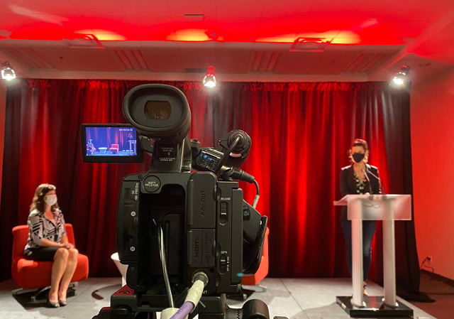 behind the scenes hybrid event studio