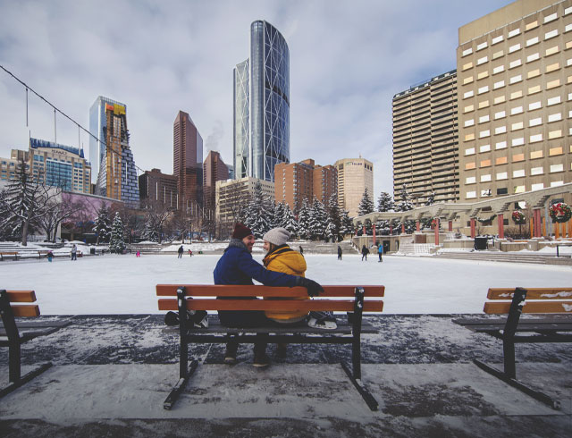 Olympic Plaza skating rink