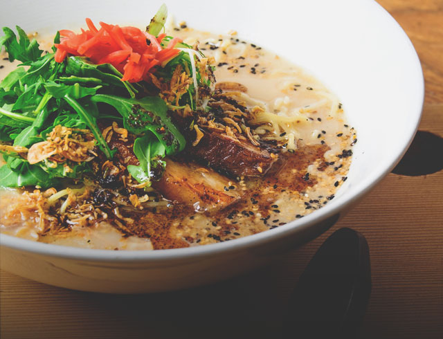 Hot ramen at Goro + Gun in Calgary.