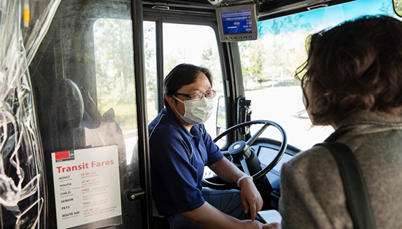 Calgary transit bus driver