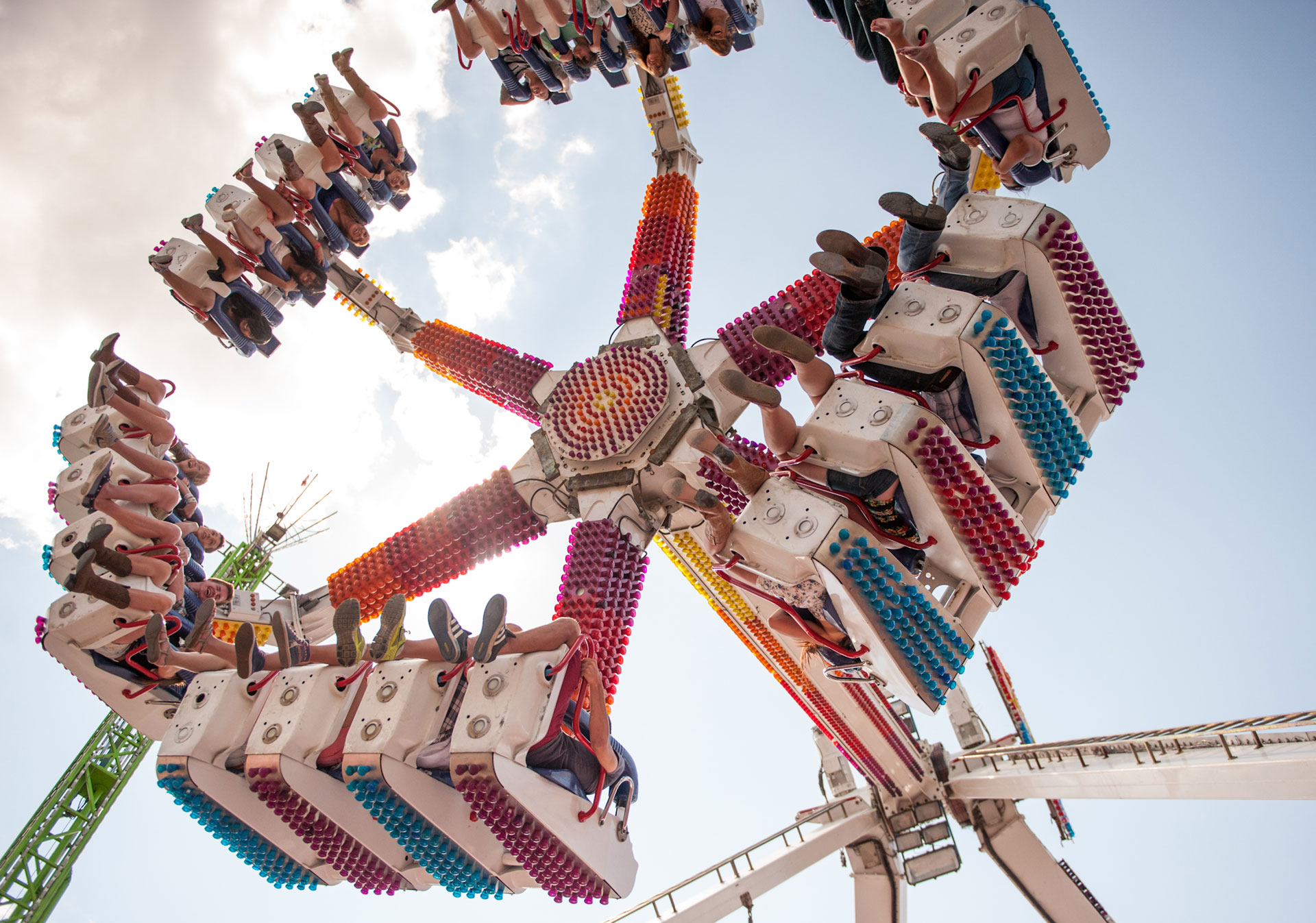 Midway rides at the Calgary Stampede (Photo credit: Shane Kuhn/Calgary Stampede).