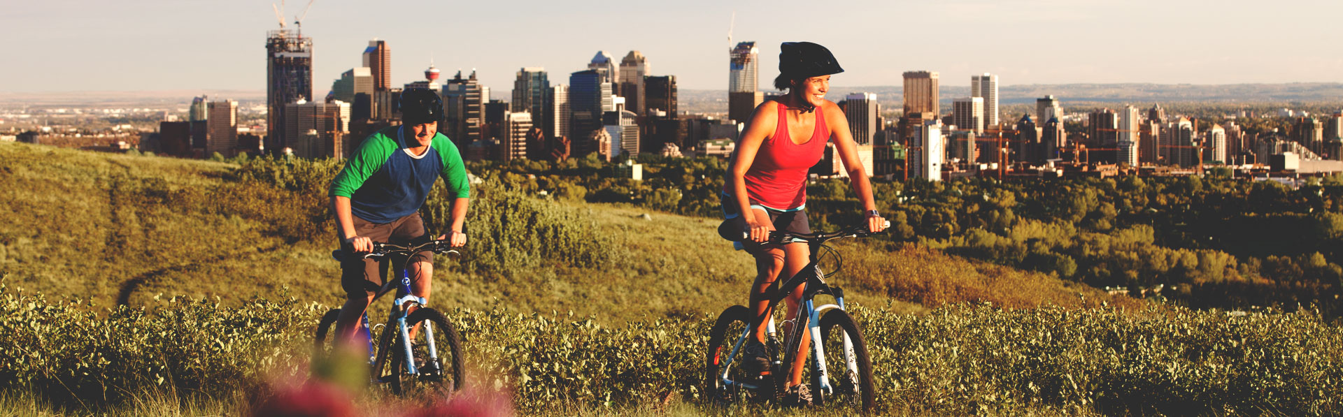 Biking on Nose Hill Park
