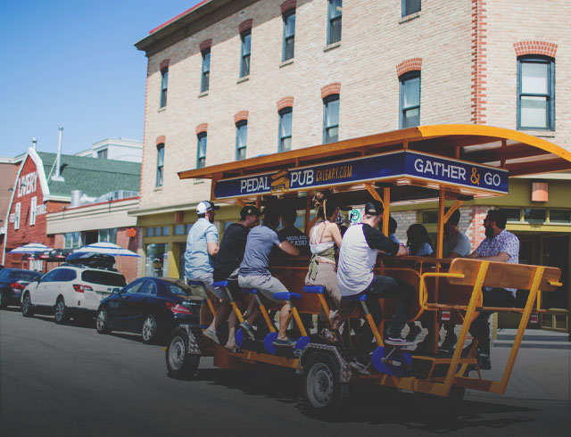 Pedal Pub craft beer tour in Inglewood Calgary