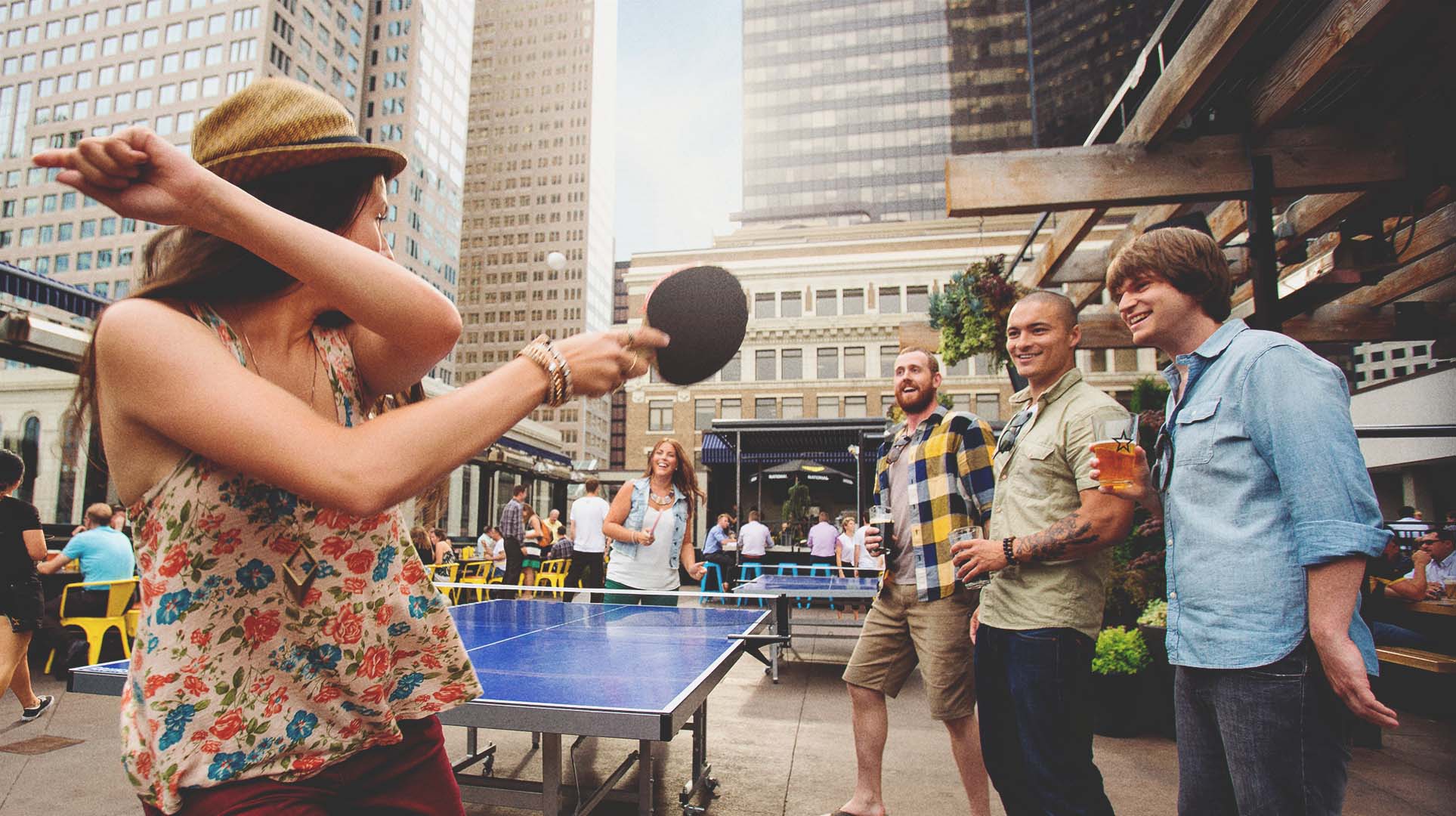 Ping pong rooftop patio National