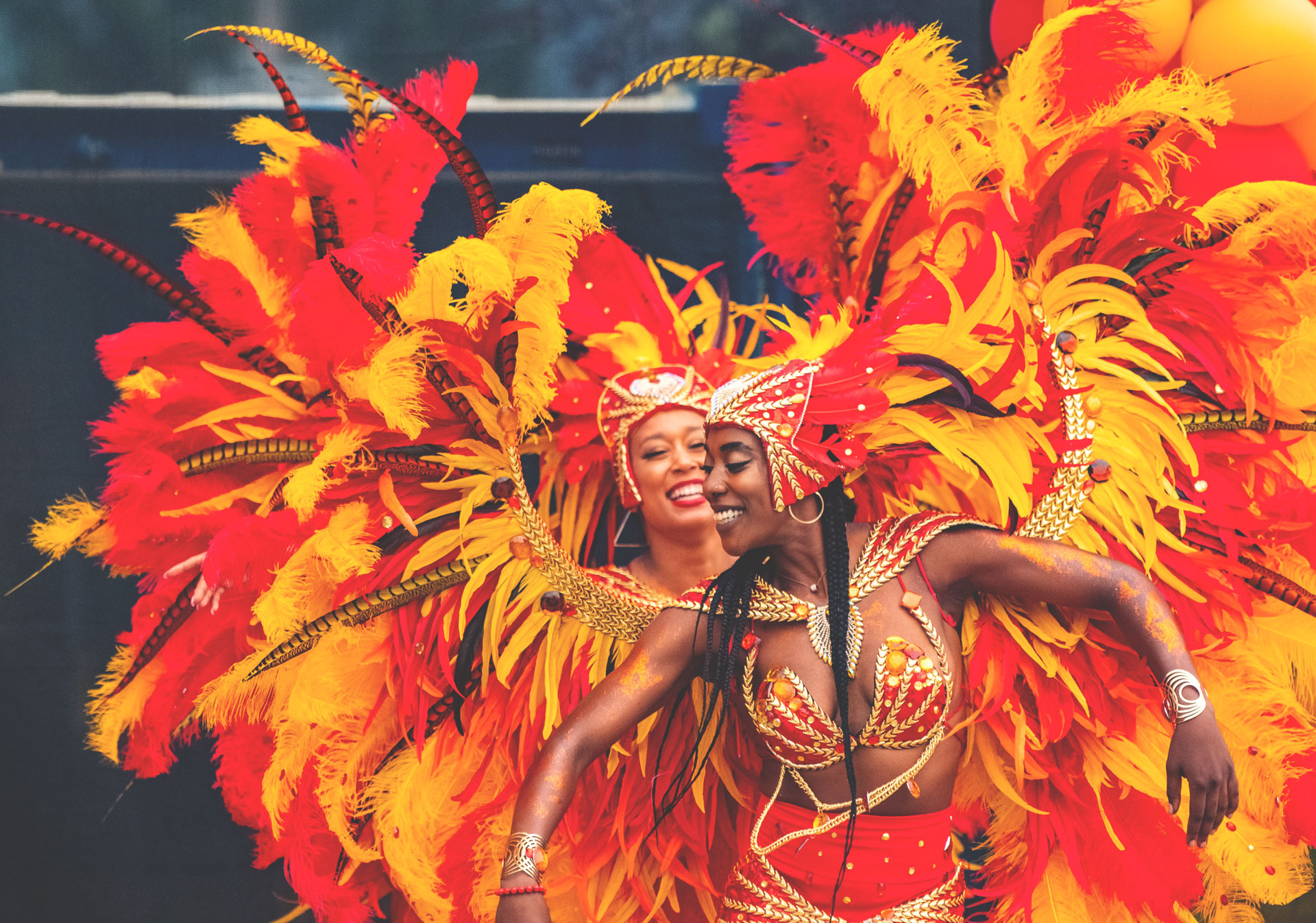 Carifest Dancers in elaborate costumes
