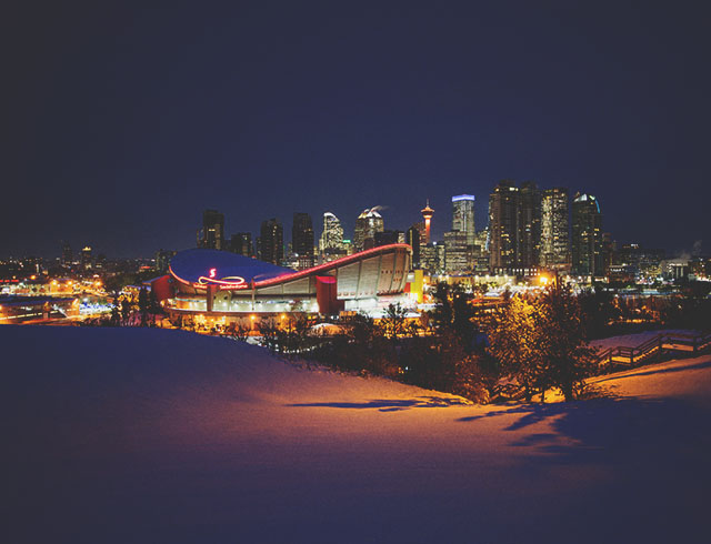Skyline view in winter from Scotsmans Hill