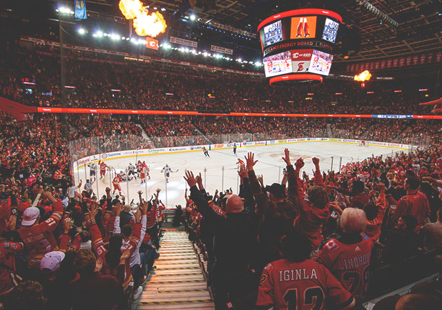 The Calgary Flames at the Scotiabank Saddledome