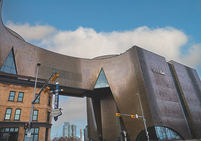 exterior shot of Studio Bell, home of the National Music Centre