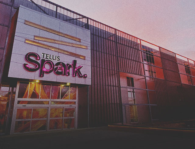exterior of TELUS Spark Science Centre