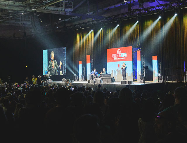 crowd during a celebrity panel at Calgary Expo