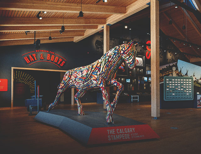 interior display at Calgary Stamepde's Sam Centre
