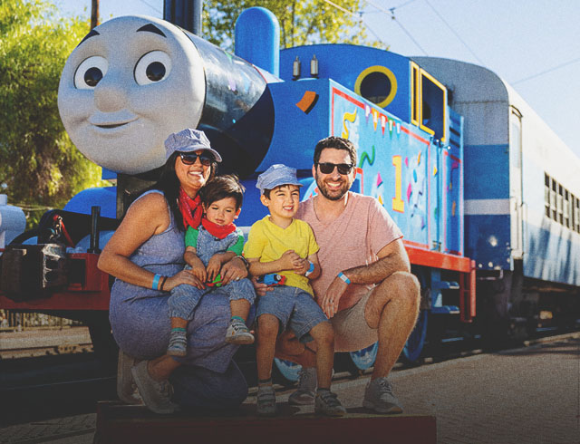 a family having fun at Day Out with Thomas
