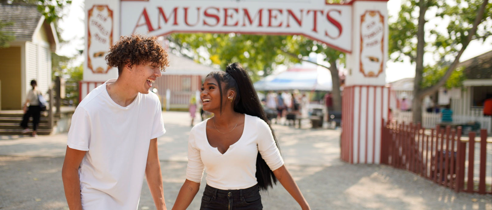 Young couple exploring Heritage Park